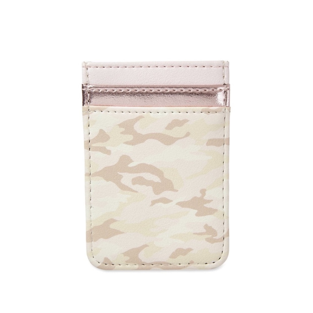 Phone Sticker Pocket Wallet Card Holder Camo Pink